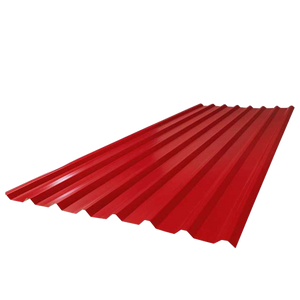Lamina 13 pies de largo por 42 de ancho C26 Aluzinc rojo
