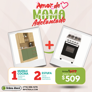 COMBO  Mueble cocina-Estufa