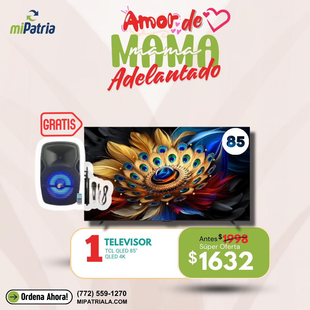 Televisor 85 QOLED pulgadas TCL