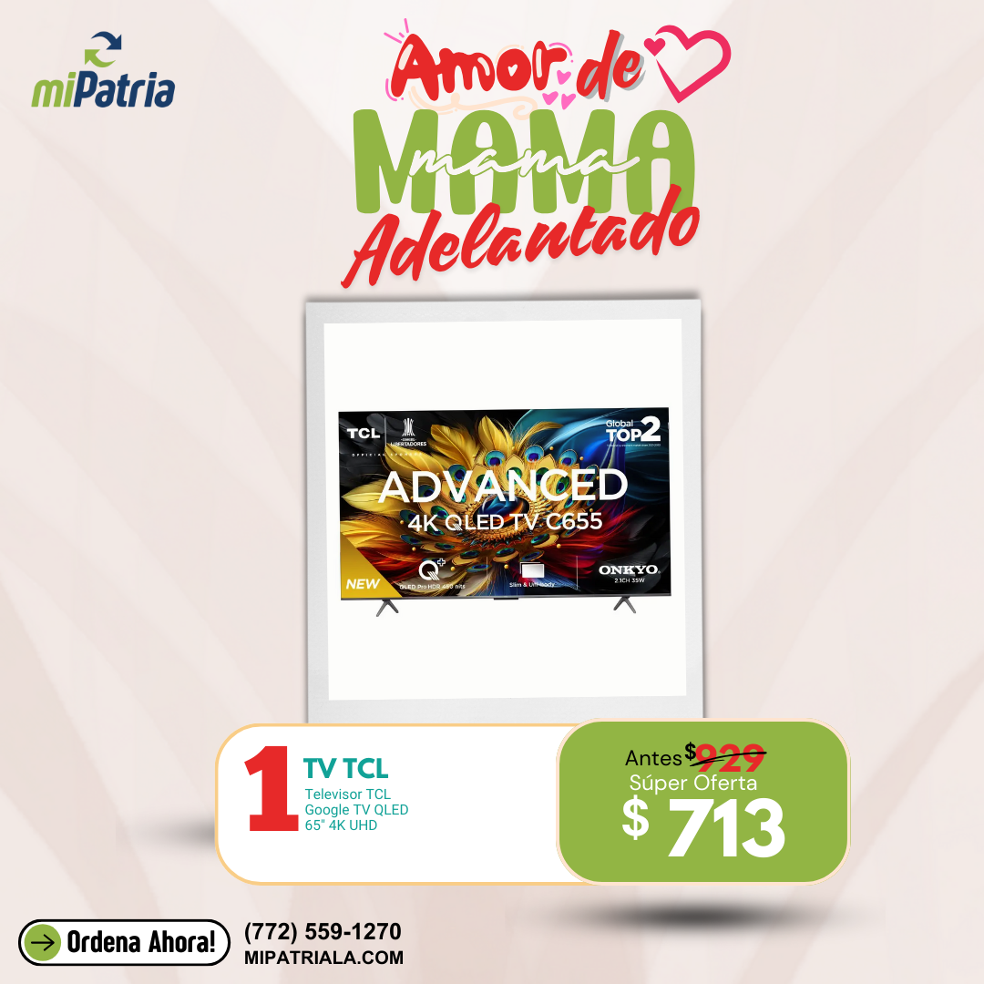 TV  TCL google tv QOLED 65 pulgadas