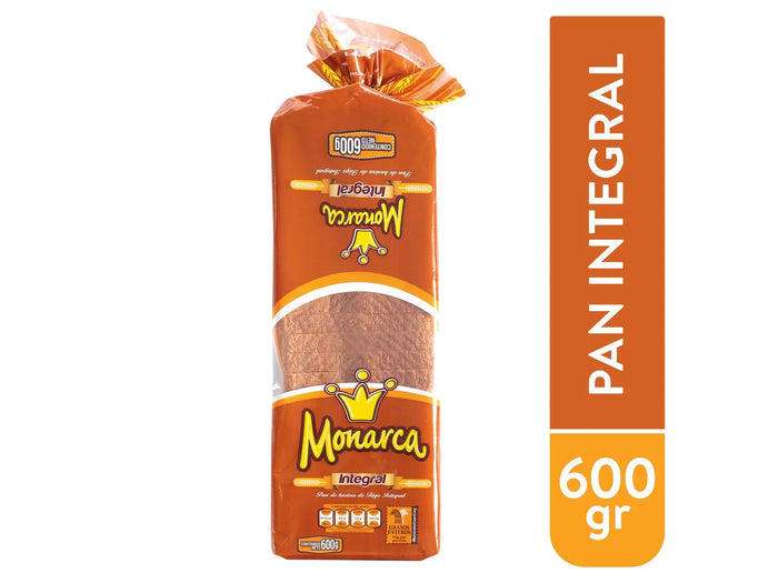 Pan Molde  Integral  Monarca- 600 gr