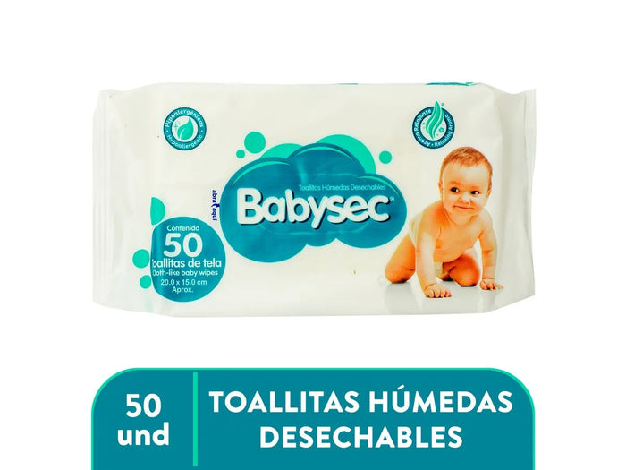 BABYSEC TOALLAS HUMEDAS 50UND