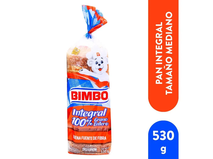 Pan Molde Bimbo Integral Mediano 530 Gr