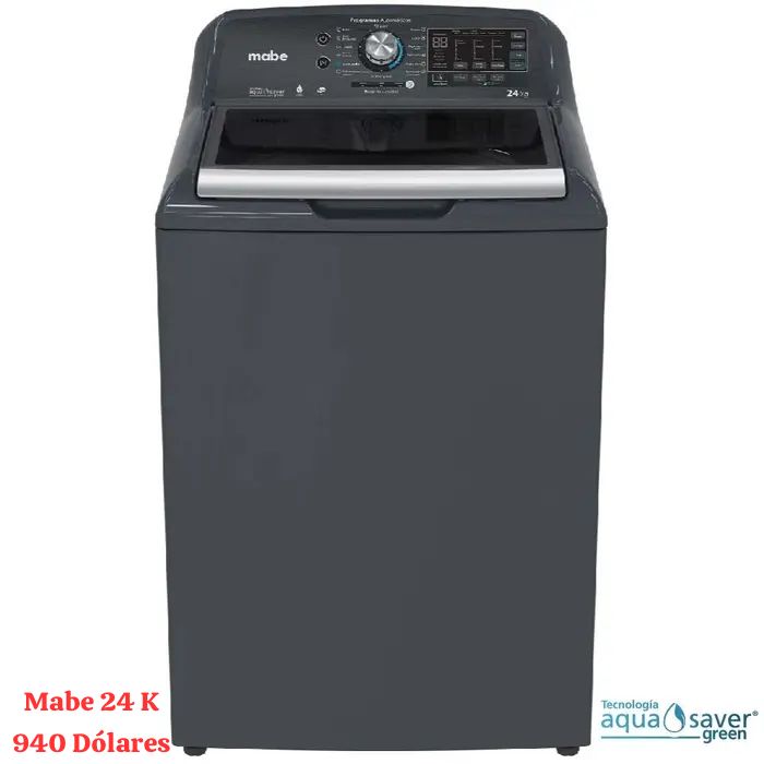 Lavadora superior Mabe Black