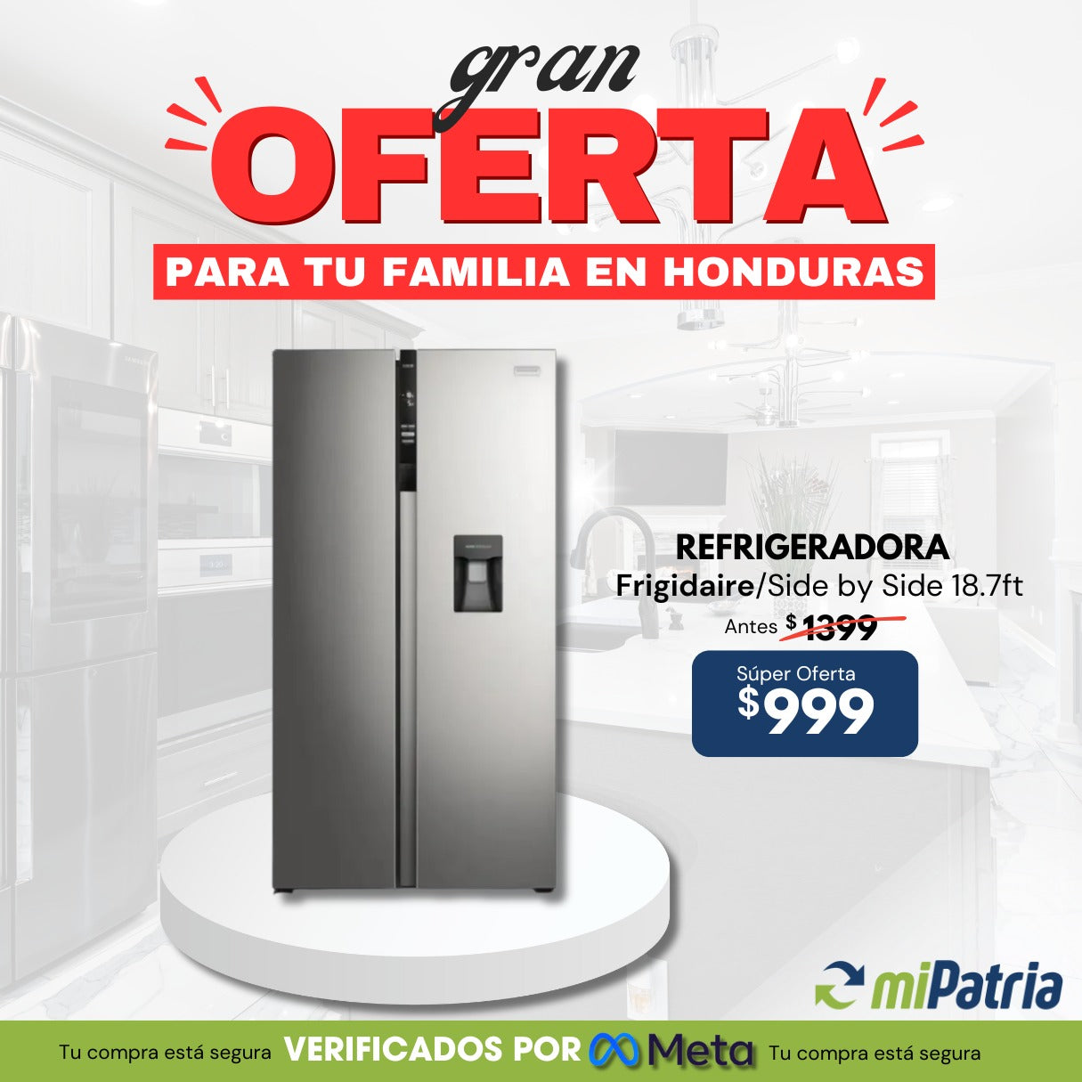 Frigidaire Side by Side 19 CP