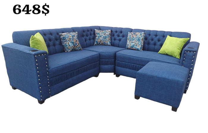 Mueble L convencional  Azul