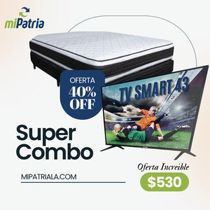 Super Combo Cama y Smart TV 43