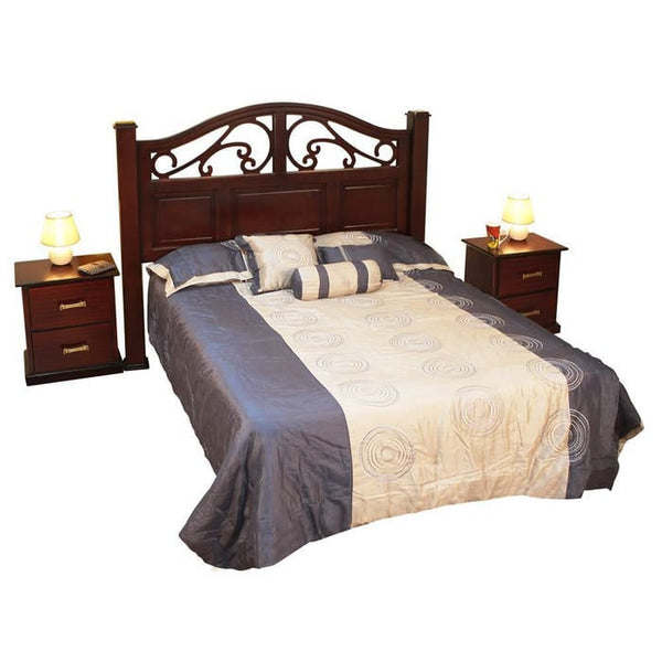 Combo Queen Cama+ Mesas+ Respaldar