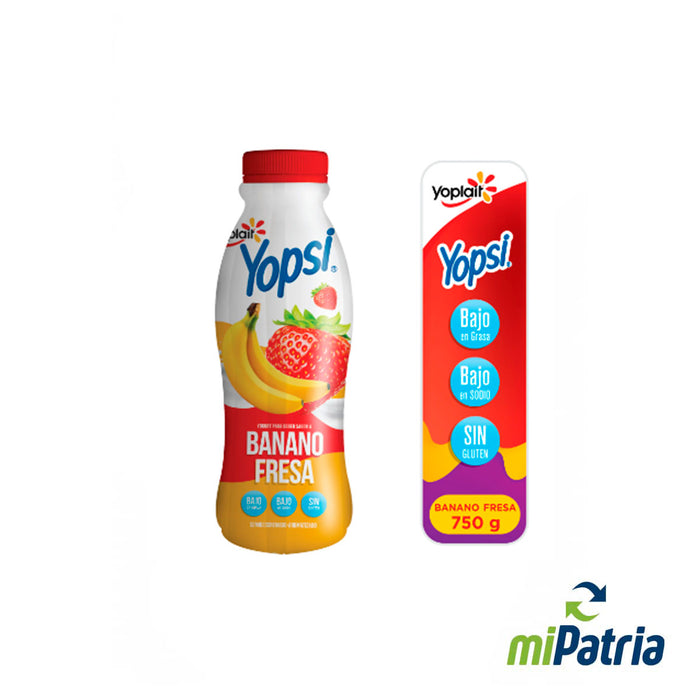 YOPSI YOGURT BANANO/FRESA 750G