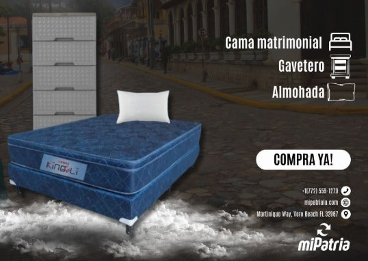 Combo de Cama matrimonial y ropero