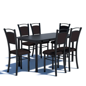 JUEGO DE COMEDOR VALENCIA TOP MELAM 6PE