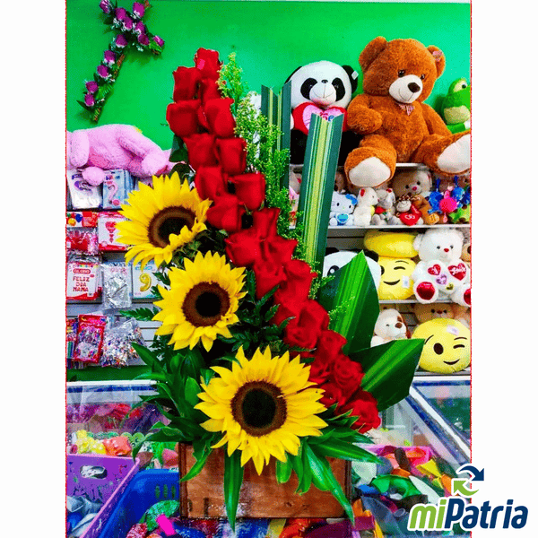 Arreglo en caja de madera