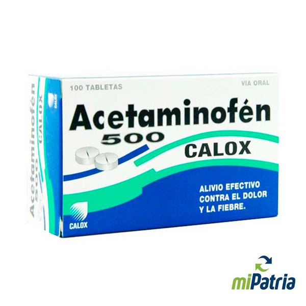 ACETAMINOFEN CALOX 500 MG X 100 TAB USA