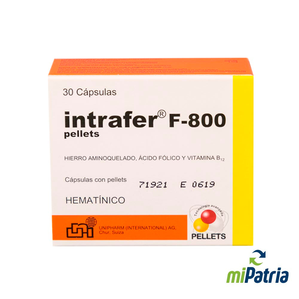 Intrafer Capsulas INTRAFER F-800 X 30 CAP USA – Mi Patria