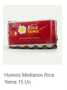 Huevos Rica Yema 15 Unidades